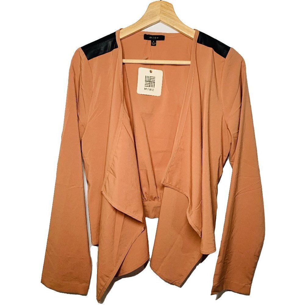 Mine Women's Brown Cardigan Long Sleeve Size M